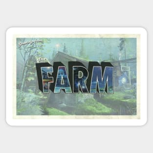 D2 greetings from the Farm Sticker